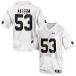 Notre Dame Fighting Irish Men's Khalid Kareem #53 White Under Armour Authentic Stitched College NCAA Football Jersey JLH4199TI